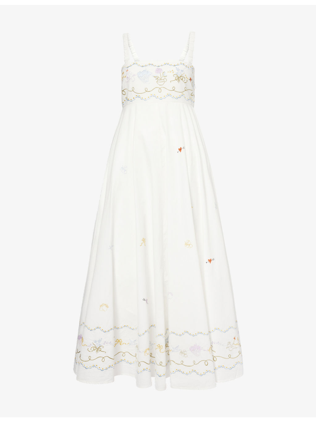 Giulia Embroidered Cotton Midi Dress - 1
