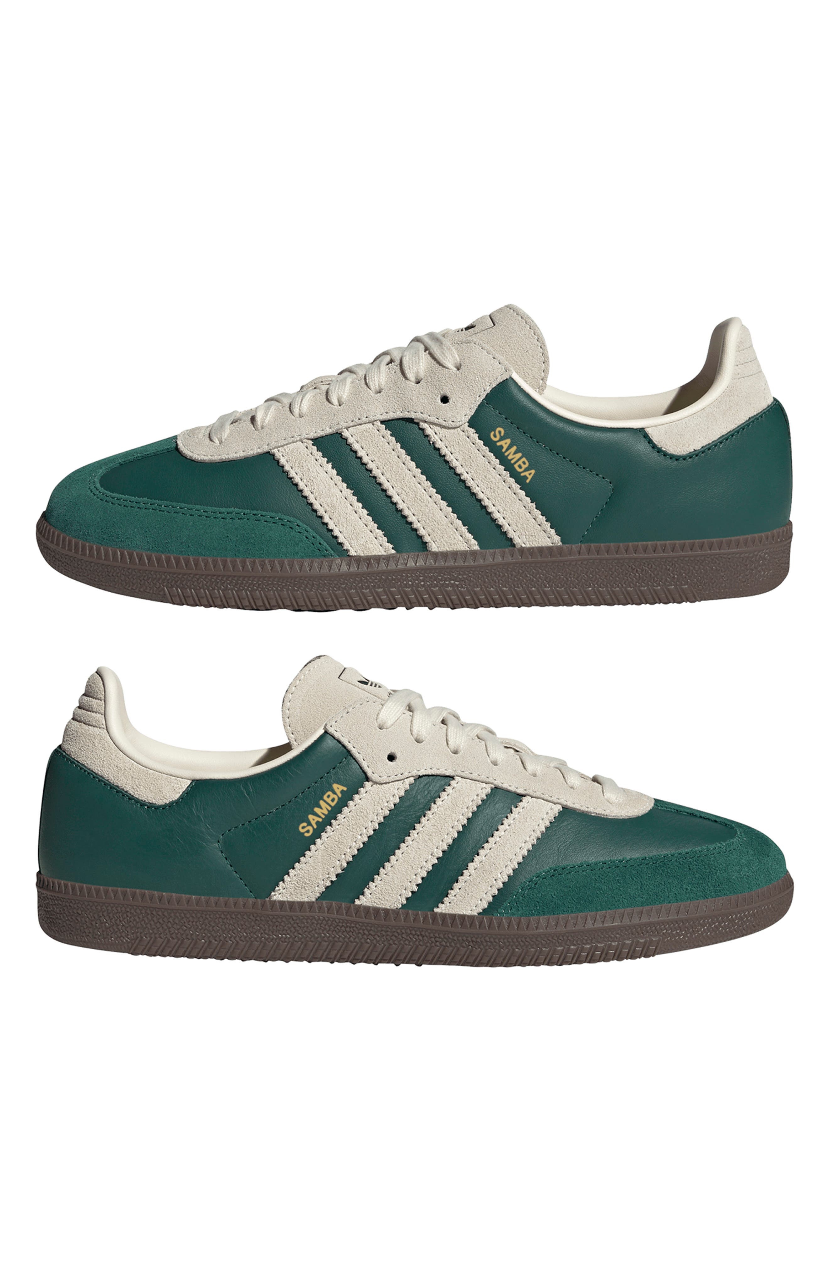 adidas Samba OG Sneaker in Collegiate Green/cream White at Nordstrom - 9