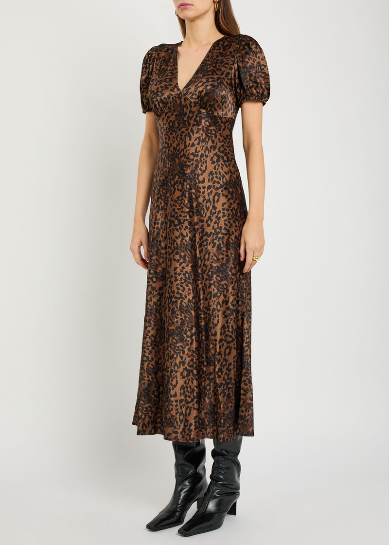 Rails Rails Junia Leopard-print Satin Midi Dress outlook