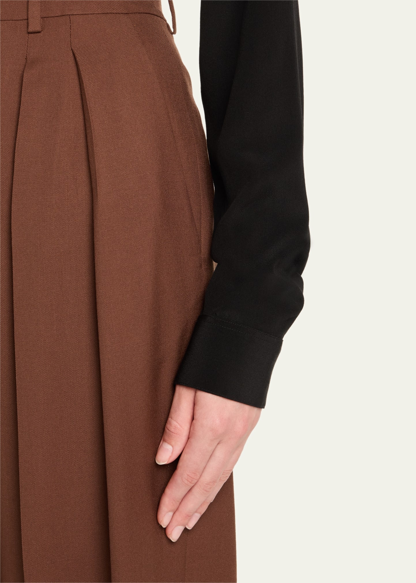Double-Pleated Straight-Leg Trousers - 5