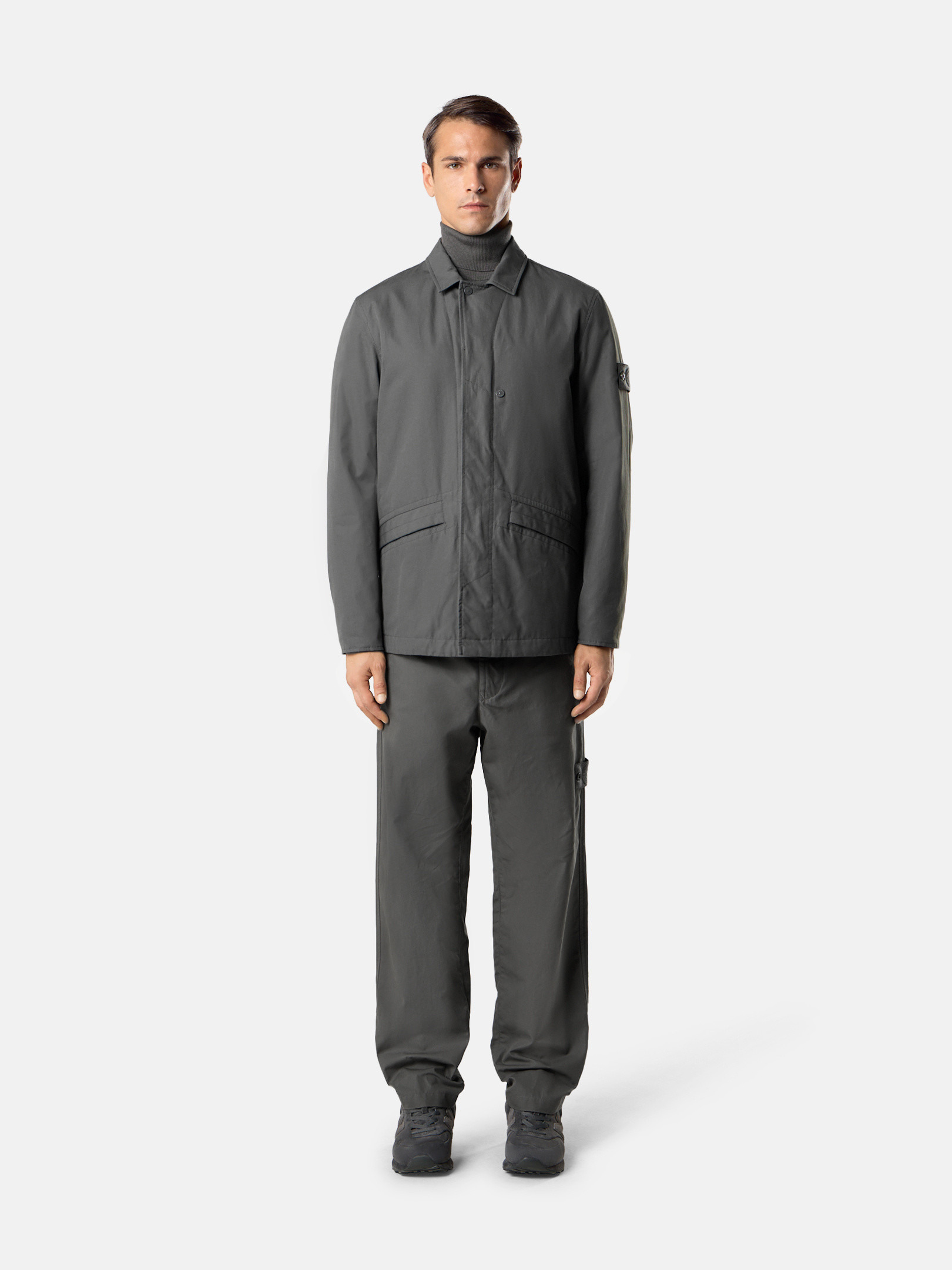 A100001 WEATHERPROOF COTTON CANVAS_STONE ISLAND GHOST - 3