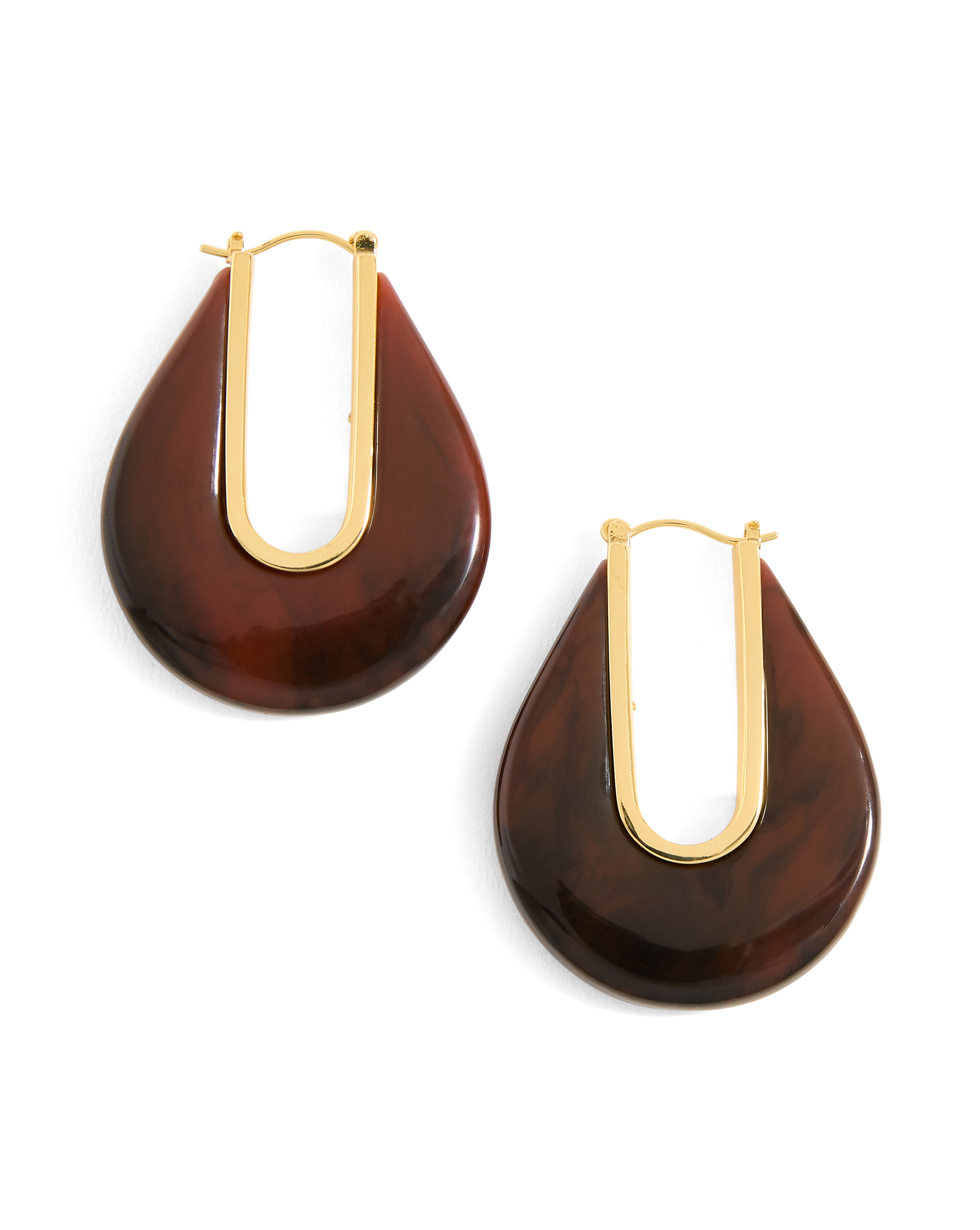 RESIN DROP HOOP EARRING - 6