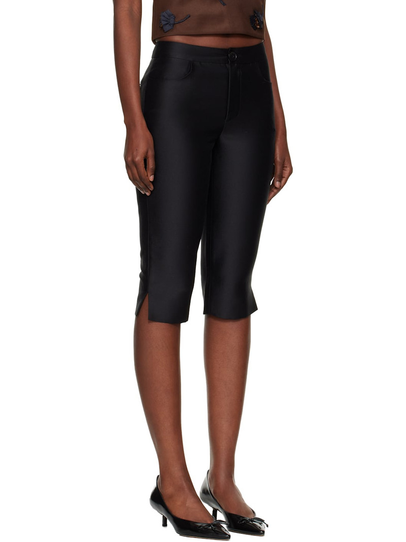 Black Slim-Fit Pencil Trousers 2