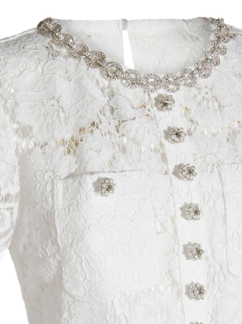 embellished peplum lace maxi dress - 4