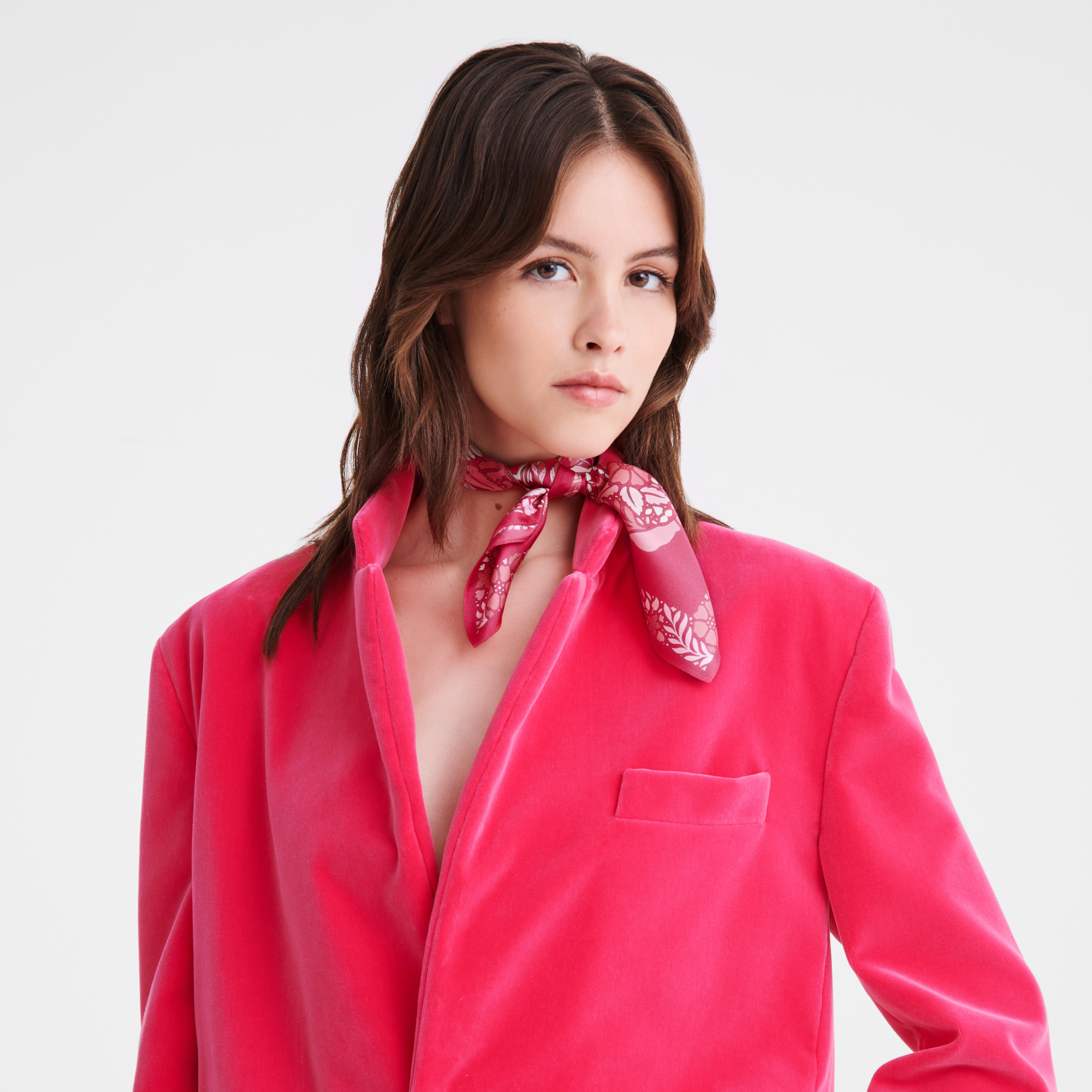 Forêt Longchamp Silk scarf 50 Pink - OTHER - 2