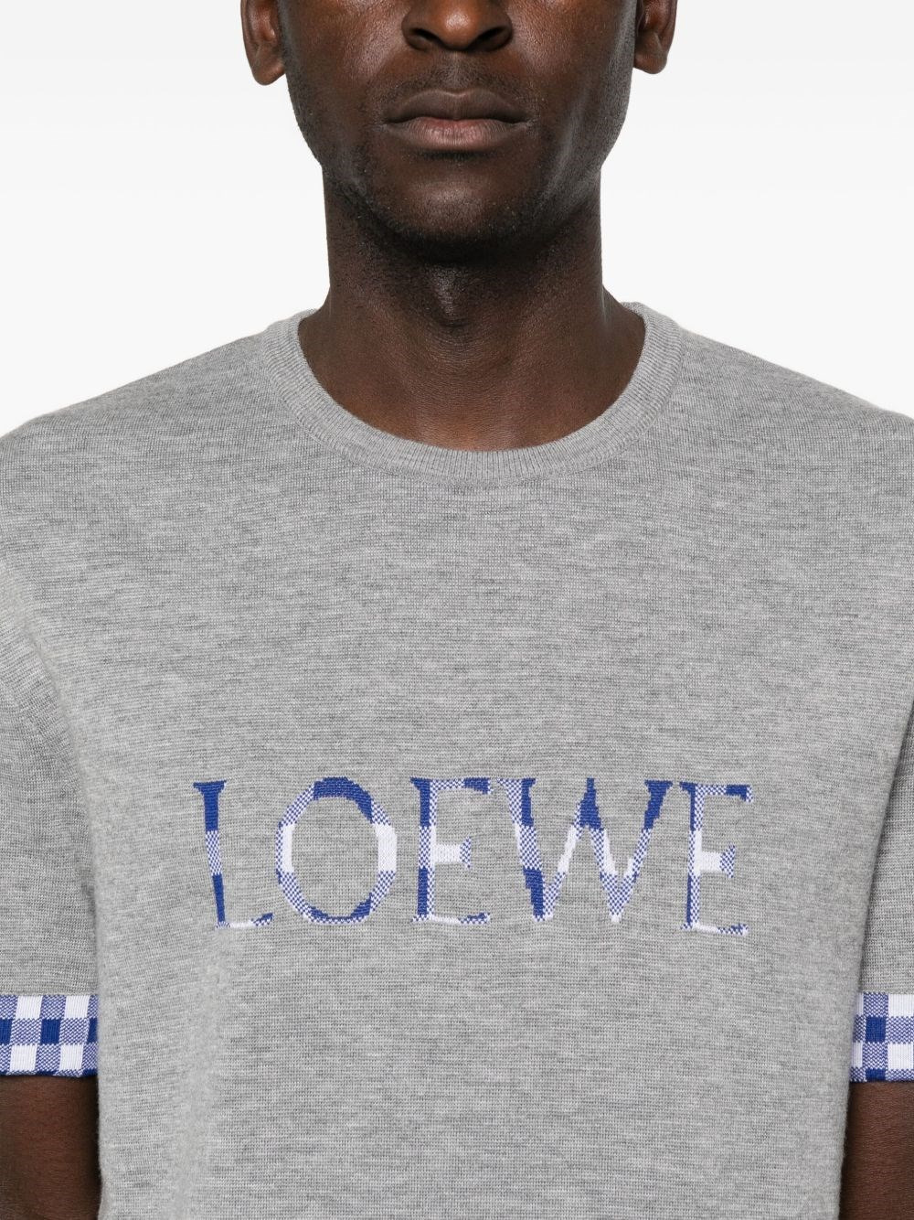 Wool and cotton blend t-shirt - 4