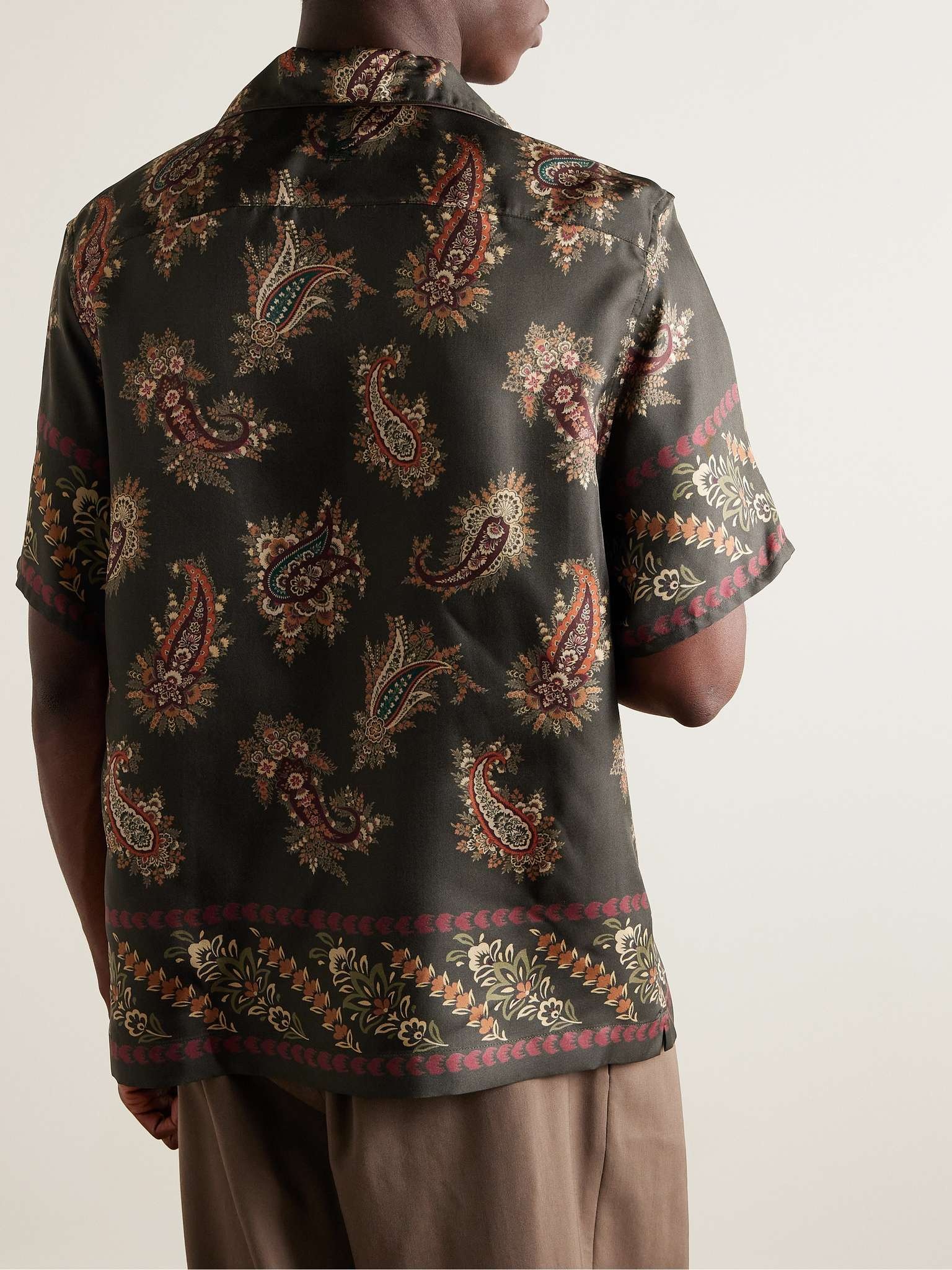 Camp-Collar Paisley-Print Silk-Twill Shirt - 3