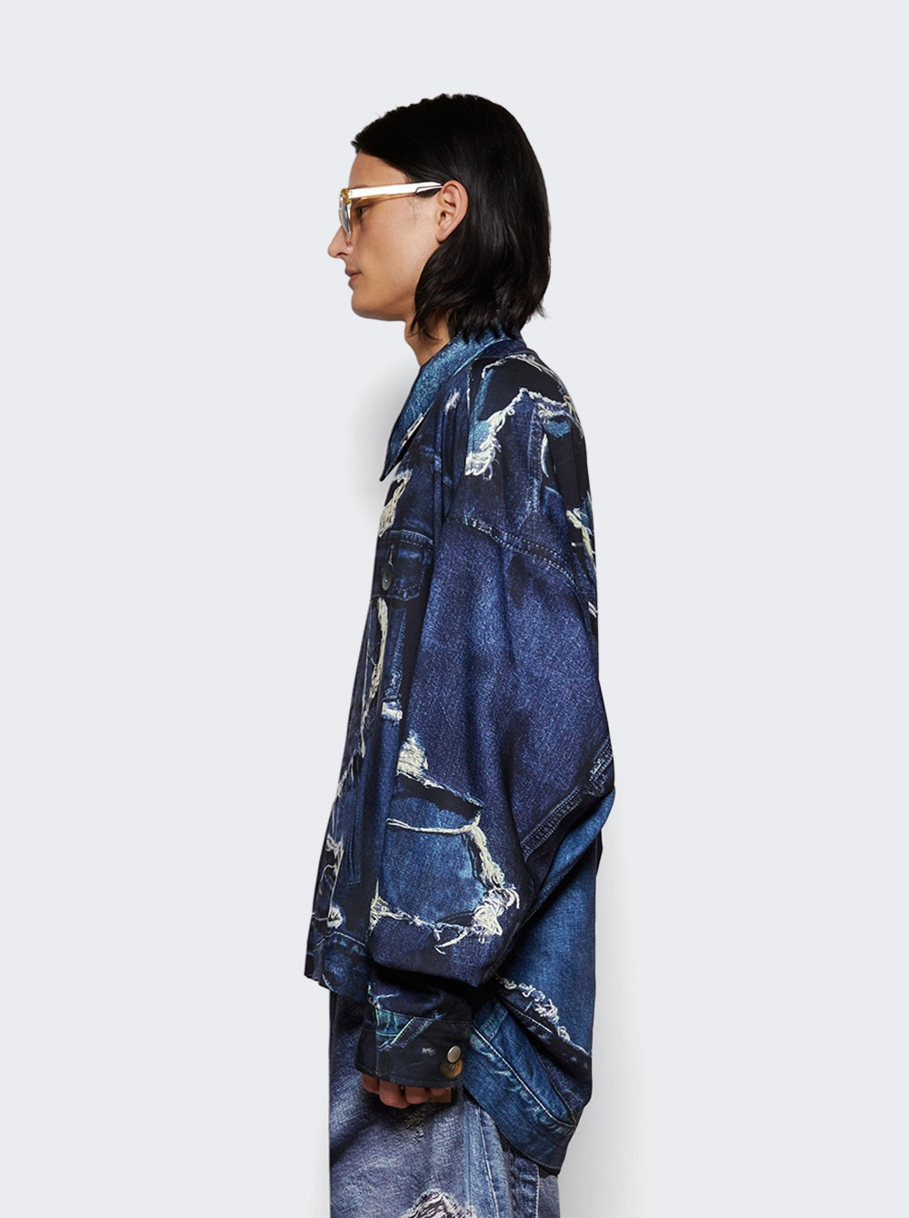 T.a.t.a Trompe-l'oeil Denim Jacket Indigo - 3