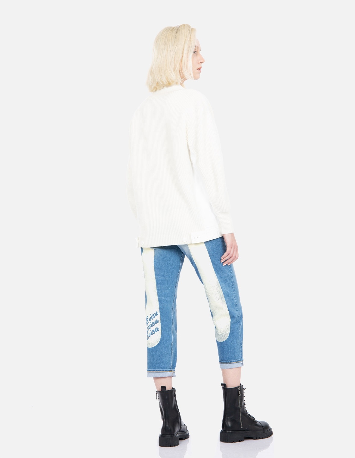 FABRIC BLOCKING DENIM SHIRT JACKET - 4