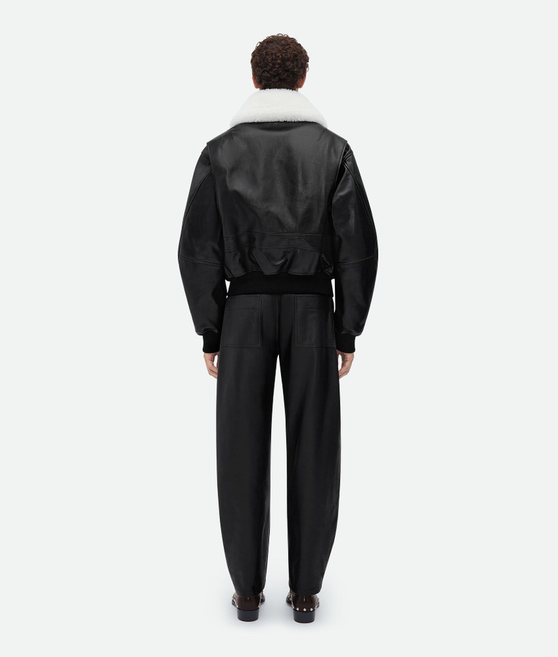 shearling collar leather jacket 3