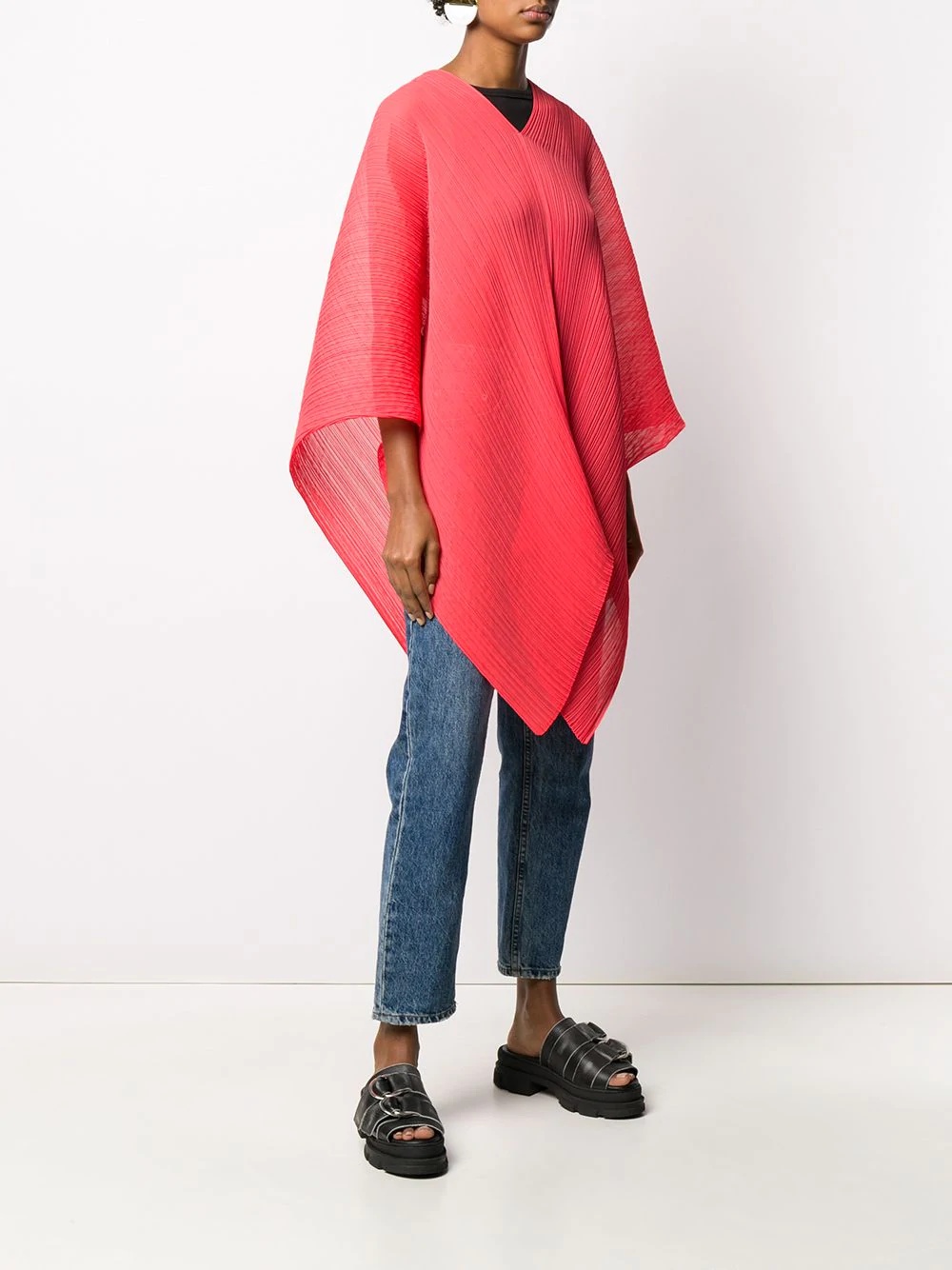 pleated oversized scarf - 3