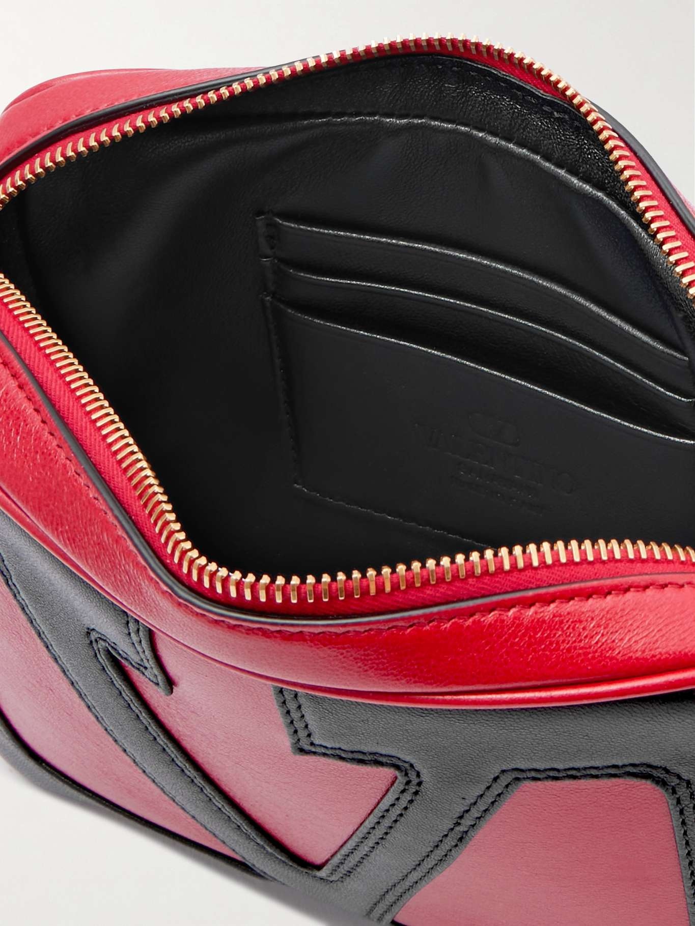 Viva Superstar two-tone leather shoulder bag Red - 5