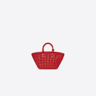 BALENCIAGA Women's Bistro Xs Basket With Strap in Red outlook