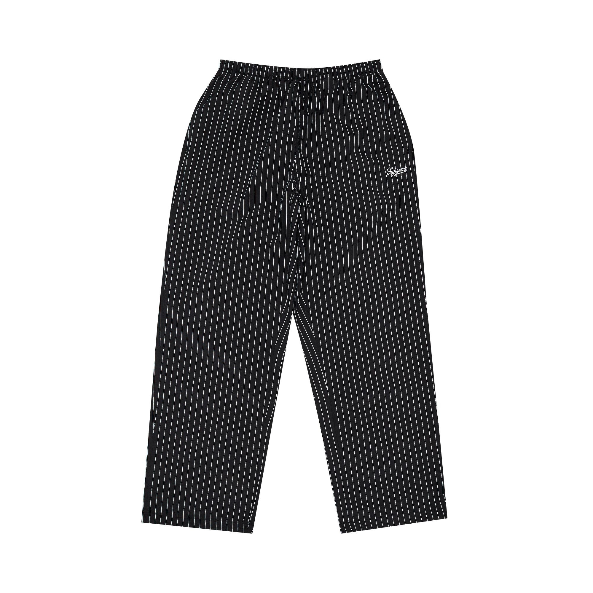 Supreme Reflective Pinstripe Track Pant 'Black' - 1