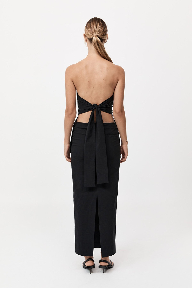 Strapless Tie Back Top - Black 5