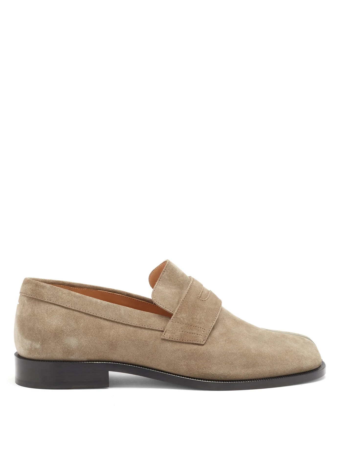 Tabi split-toe suede loafers - 1