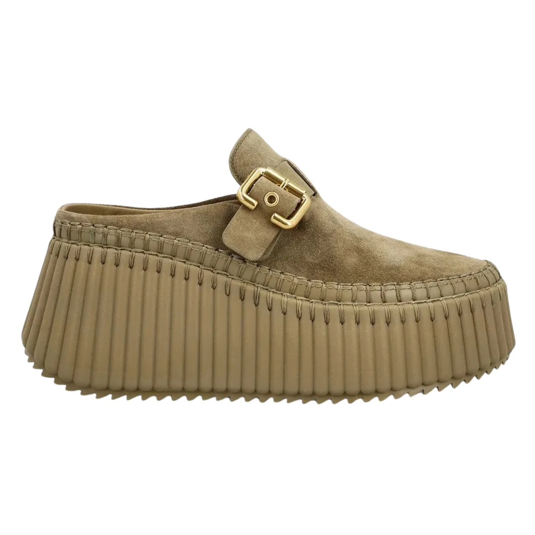 Khaki Nama Platform Mule - 1