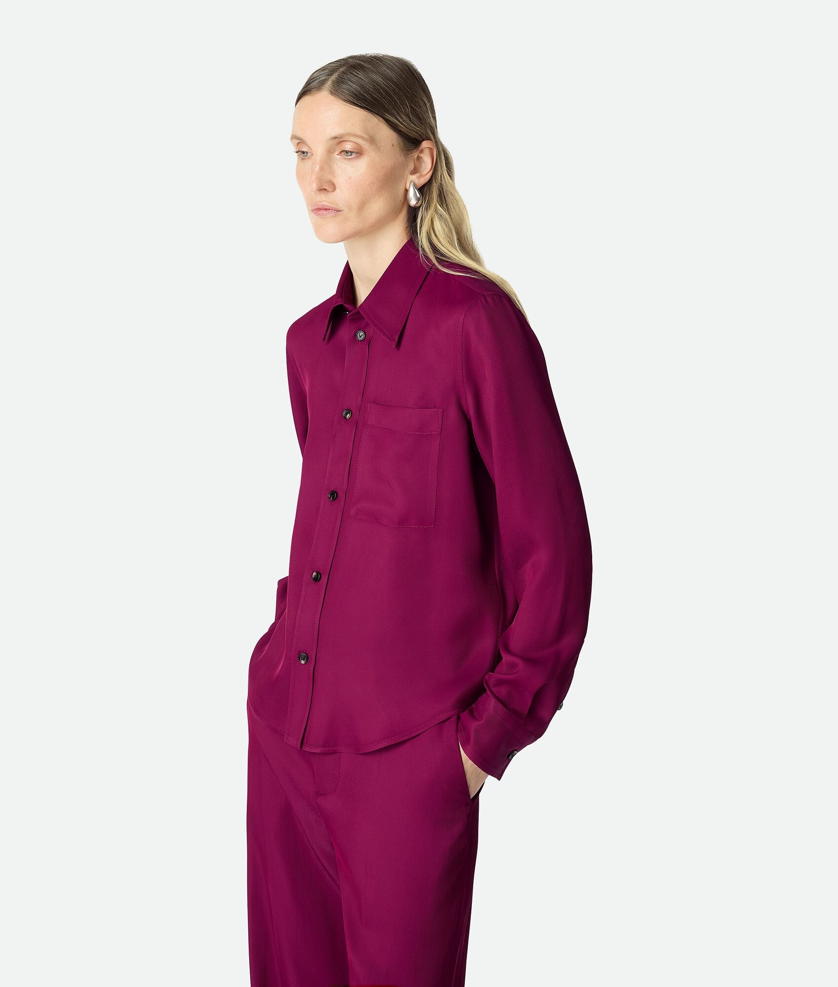 Viscose And Silk Twill Shirt - 2