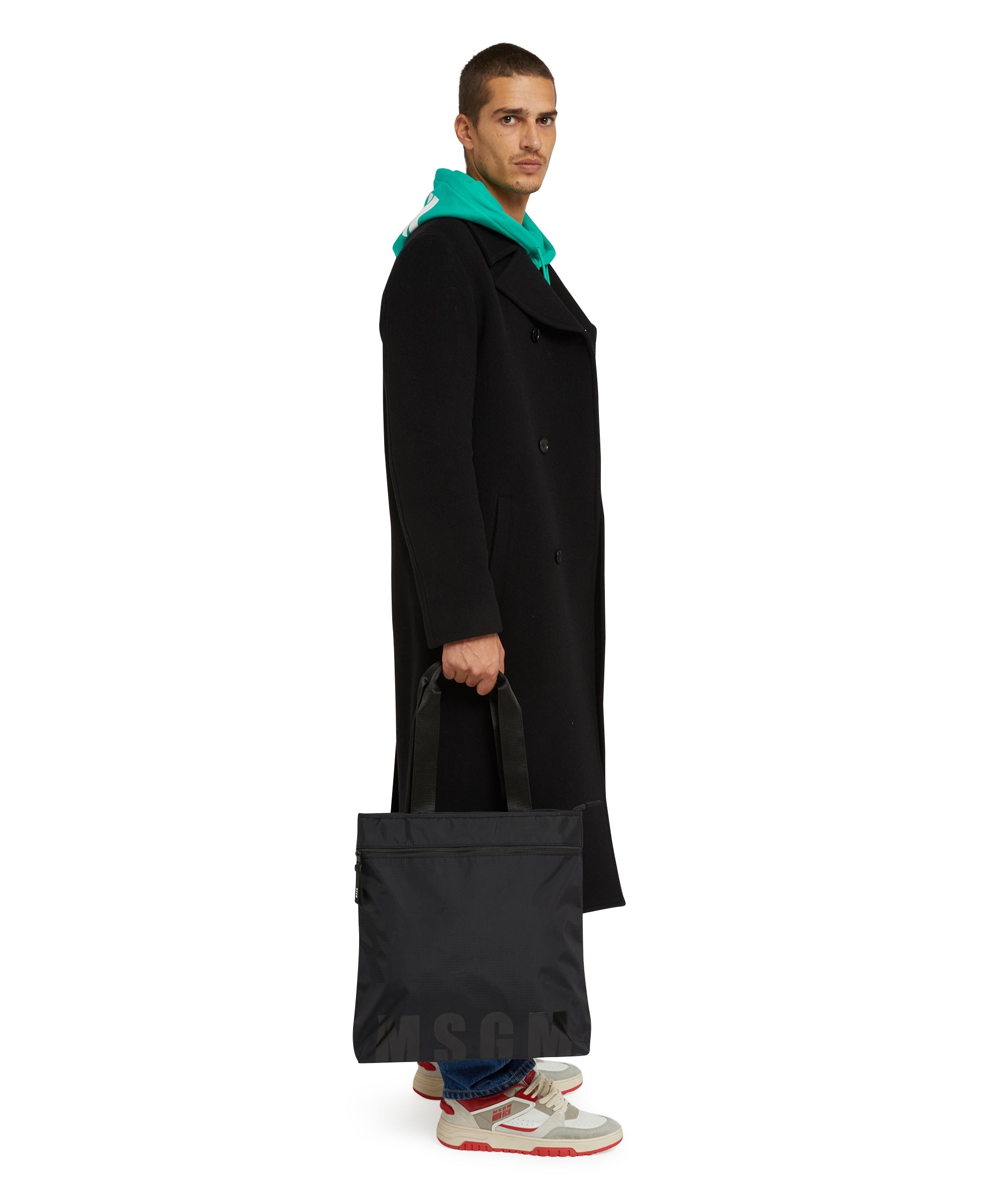 "Signature Iconic Nylon" Vertical tote bag - 5