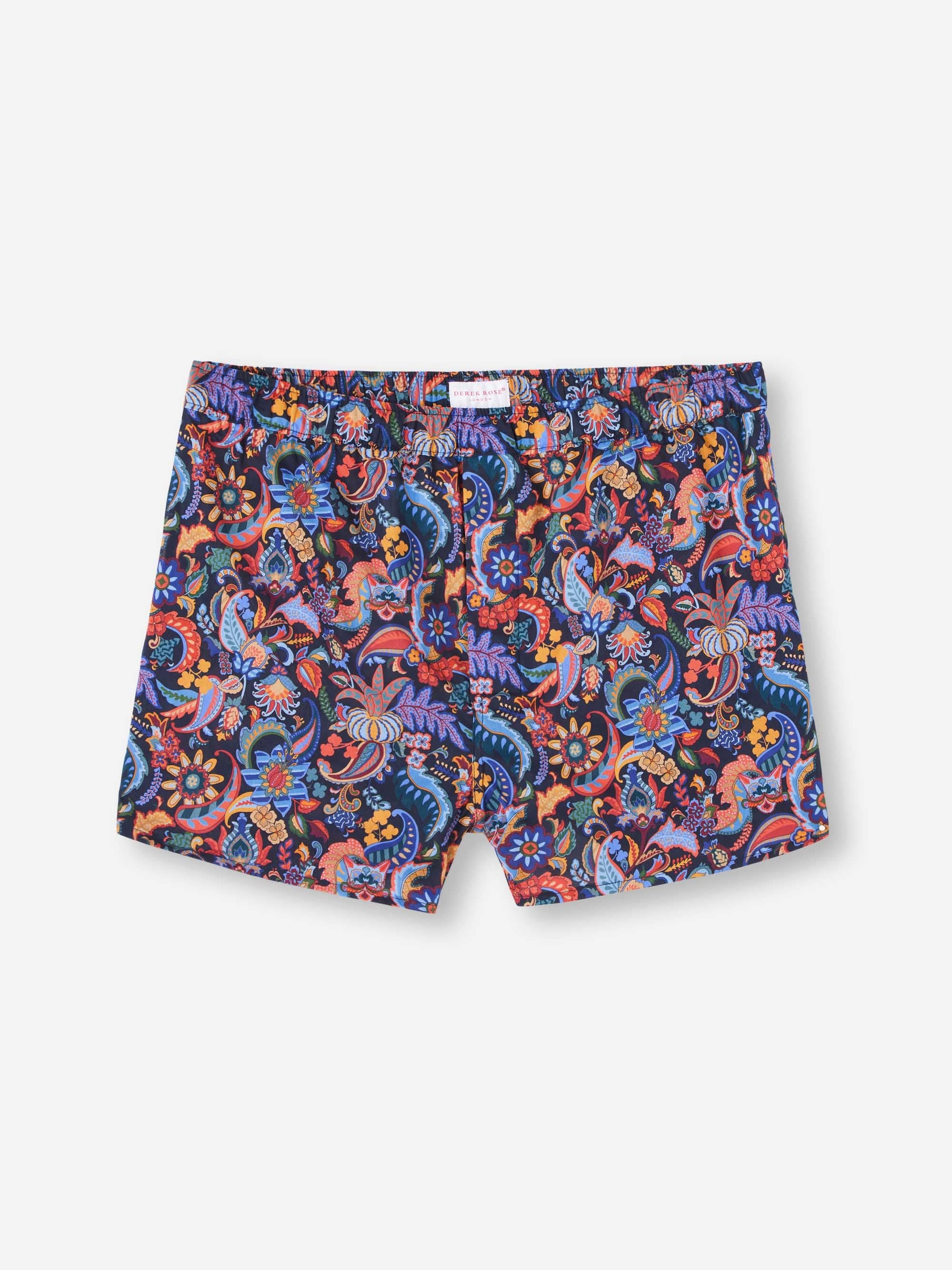 Men's Modern Fit Boxers Cotton Batiste Multi Jungle Paisley Print - 2