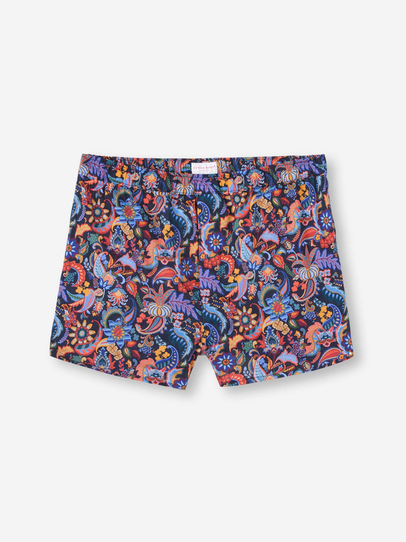 Derek Rose Men's Modern Fit Boxers Cotton Batiste Multi Jungle Paisley Print outlook