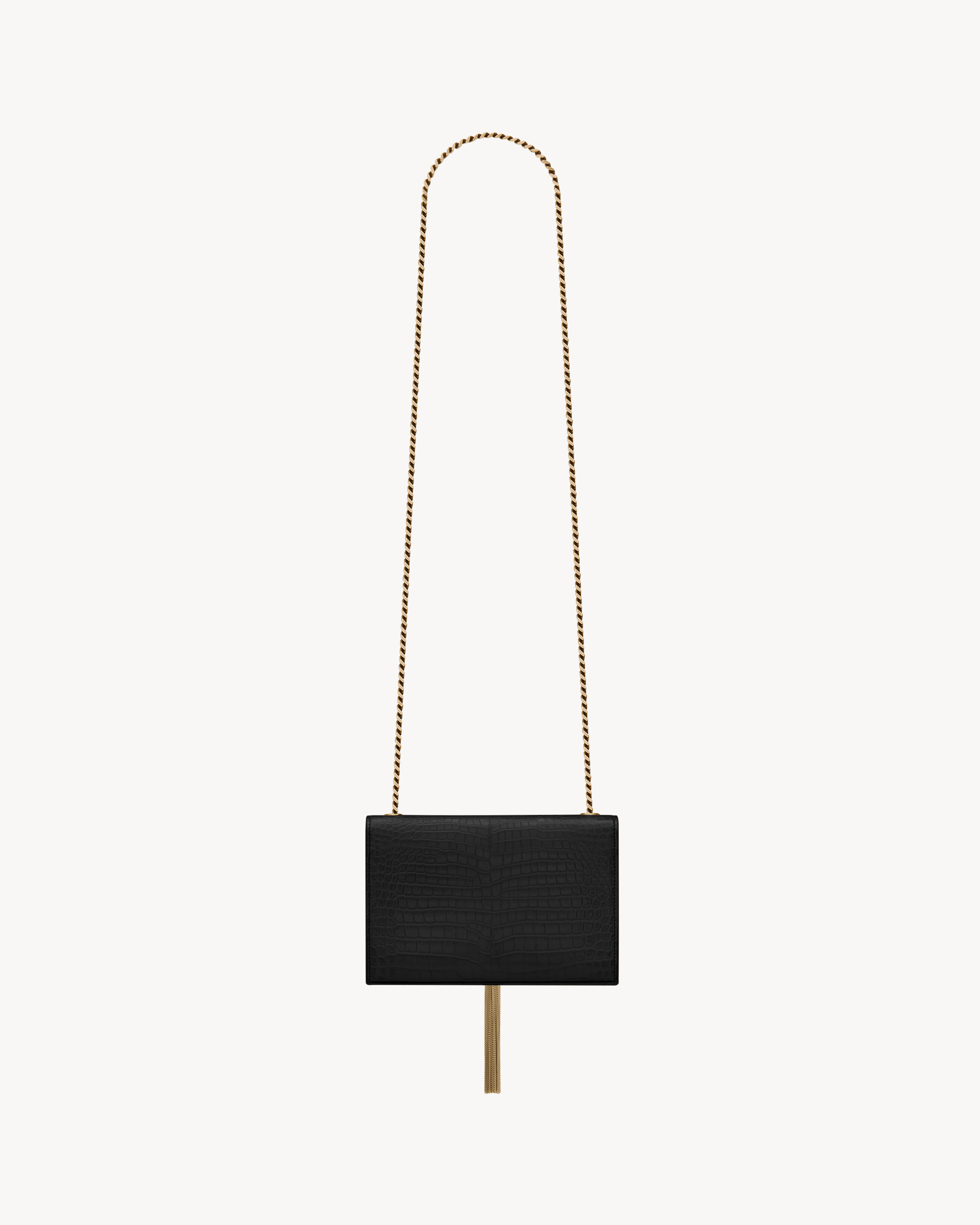 KATE SMALL TASSEL IN CROCODILE-EMBOSSED LEATHER - 2