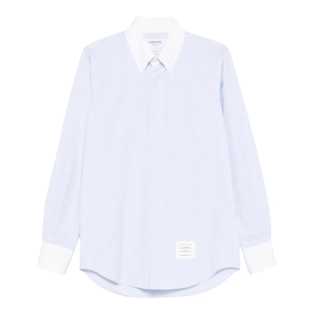 Micro University Striped Poplin Straight Fit Shirt Men - 1