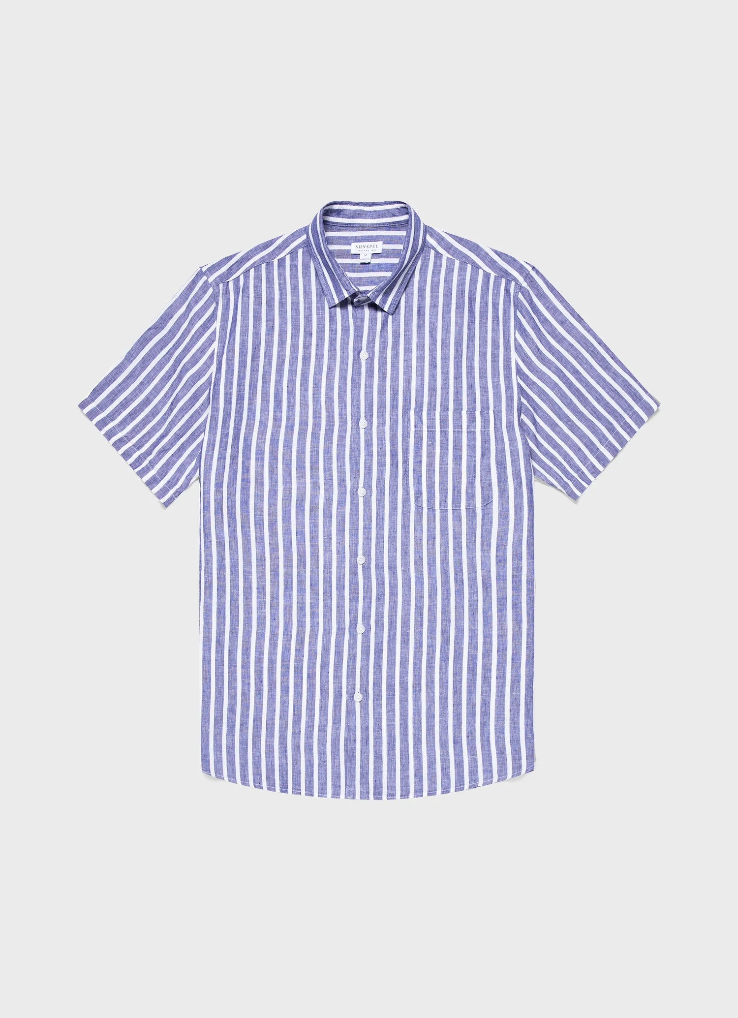 Short Sleeve Linen Shirt - 1