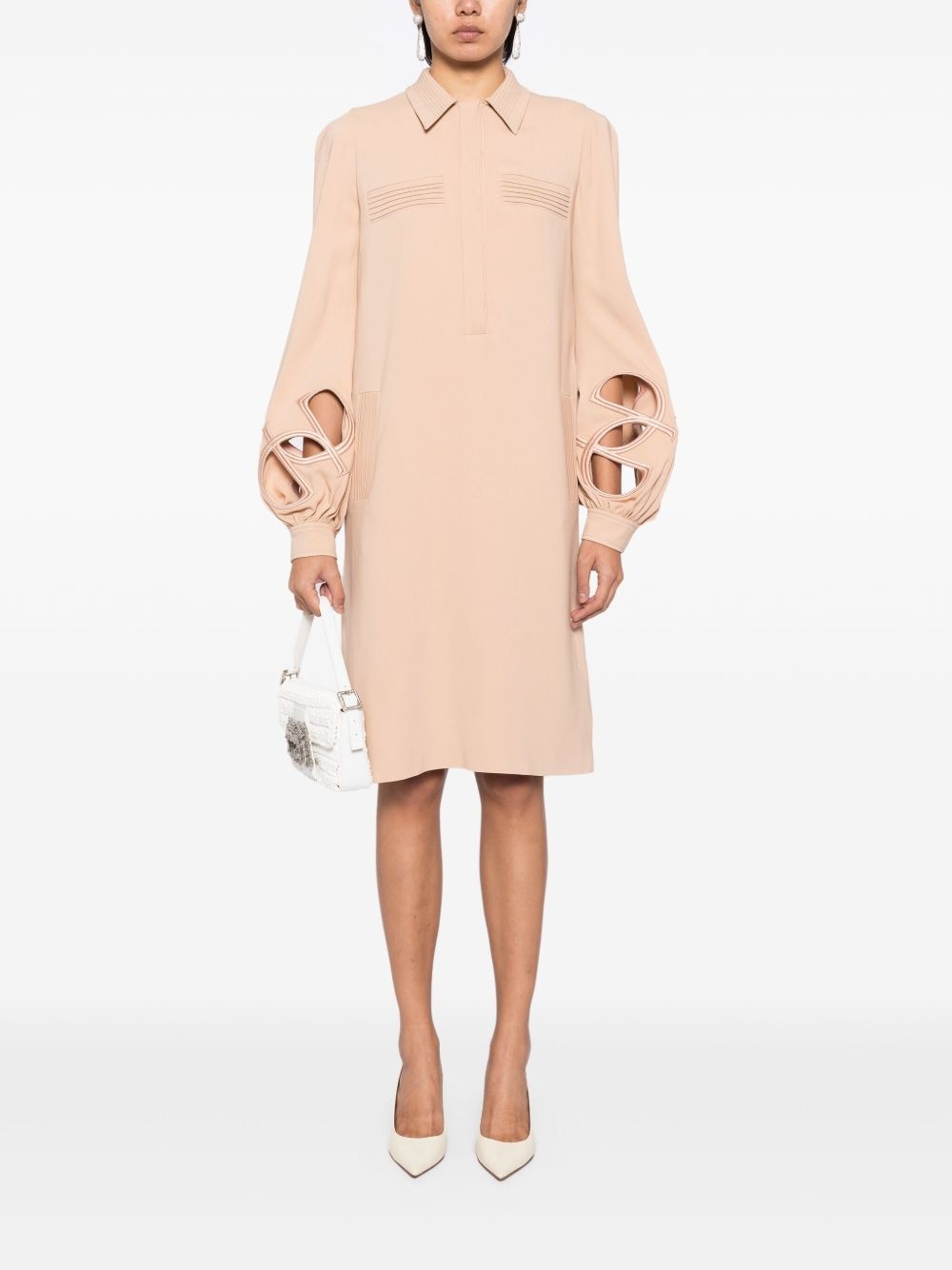 embroidered cut-out dress - 2