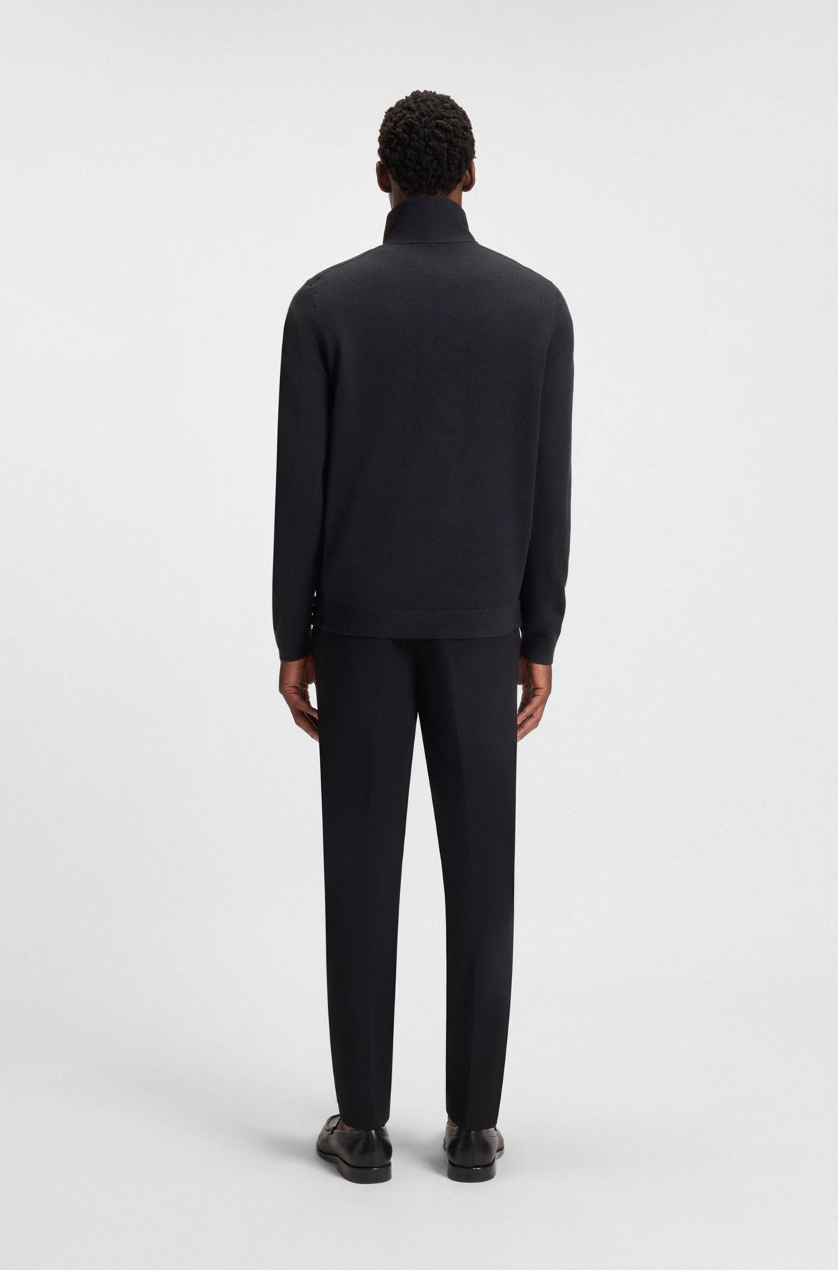 ZIP-NECK SWEATER WITH SOFTSHELL TRIMS - 5