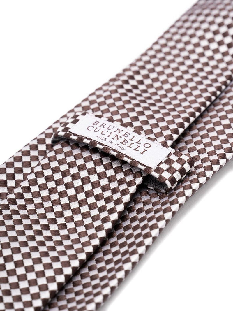 Brunello Cucinelli houndstooth-pattern tie outlook