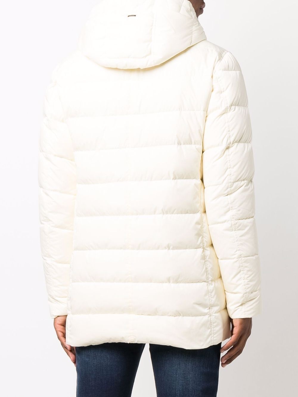 zipped hooded padded coat - 4