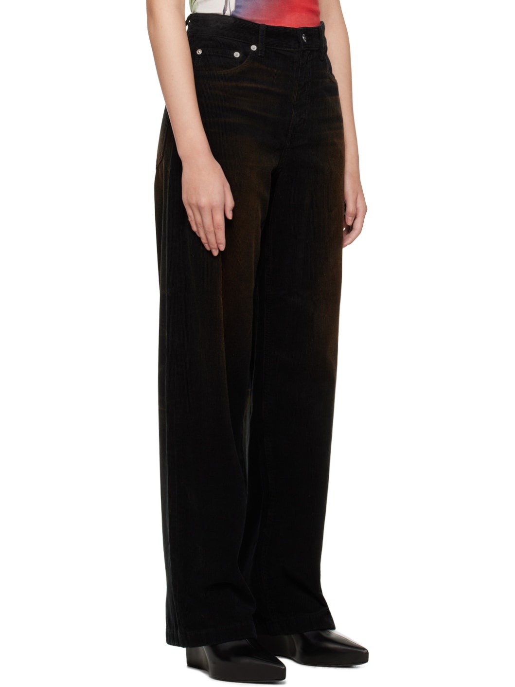 Black Washed Trousers - 2
