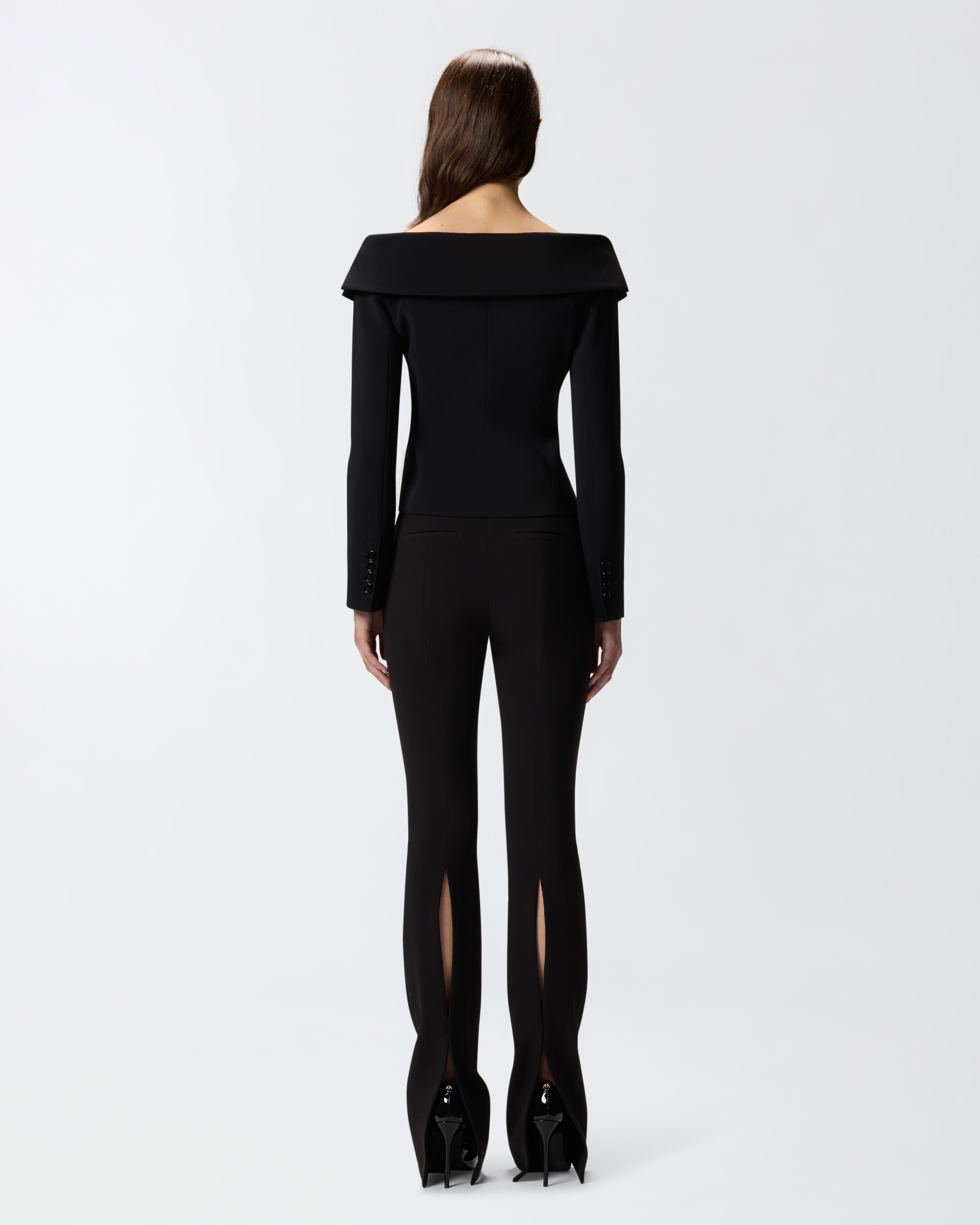 SLIM-FIT JACKET WITH OPEN SHOULDERS - 4