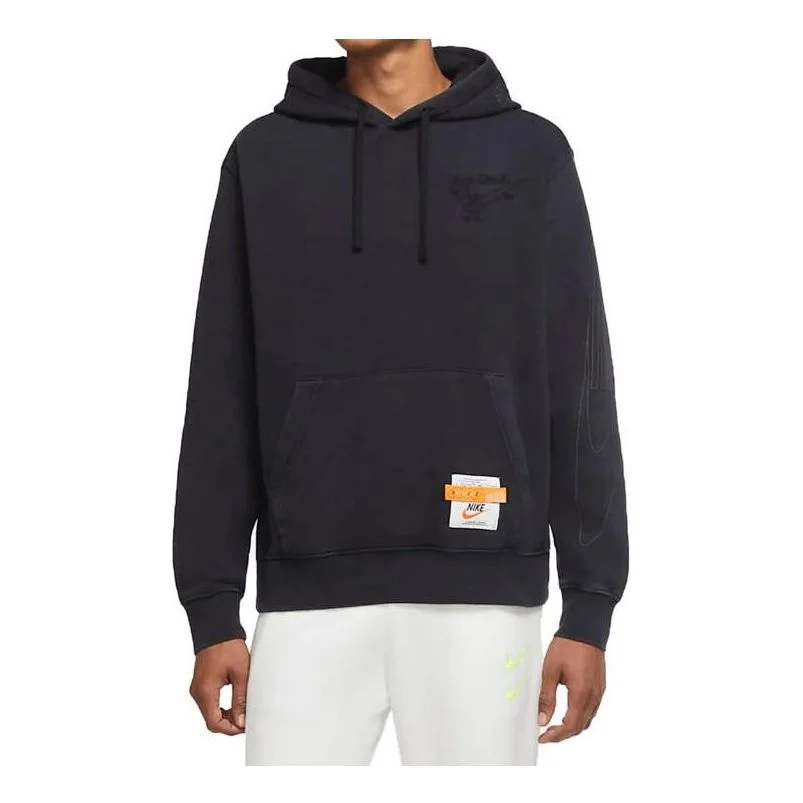 Nike Drip Wash With Print Hoodie 'Washed Black' DC2726-010 - 1