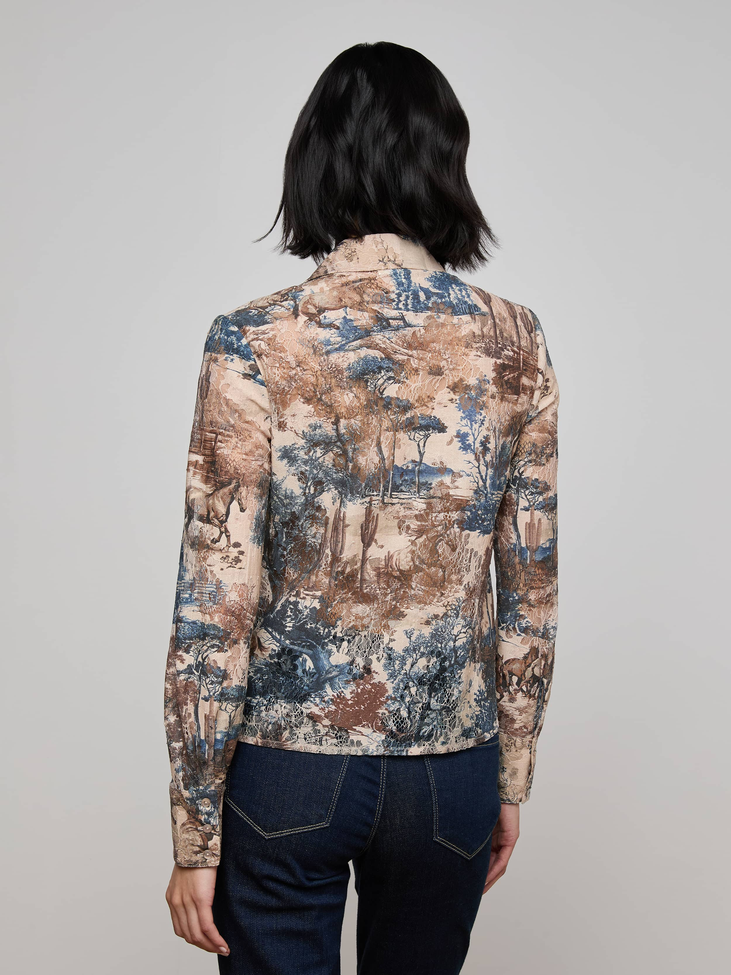 Maia Printed Lace Blouse - 5