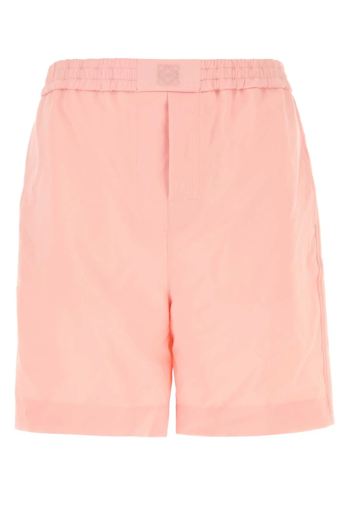 Loewe Men Pink Wool Bermuda Shorts - 1