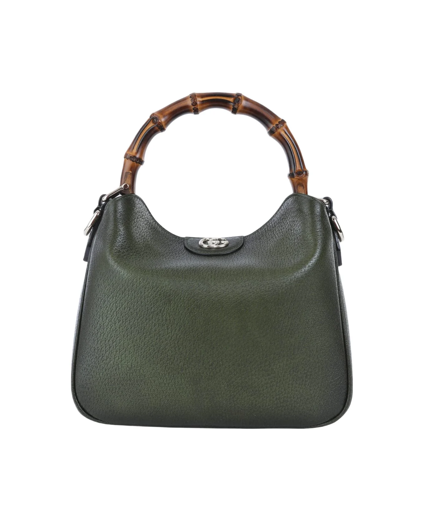Green Leather Diana Medium Top Handle Bag - 1