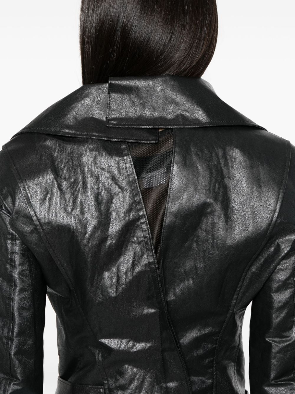 metallic biker jacquet - 5