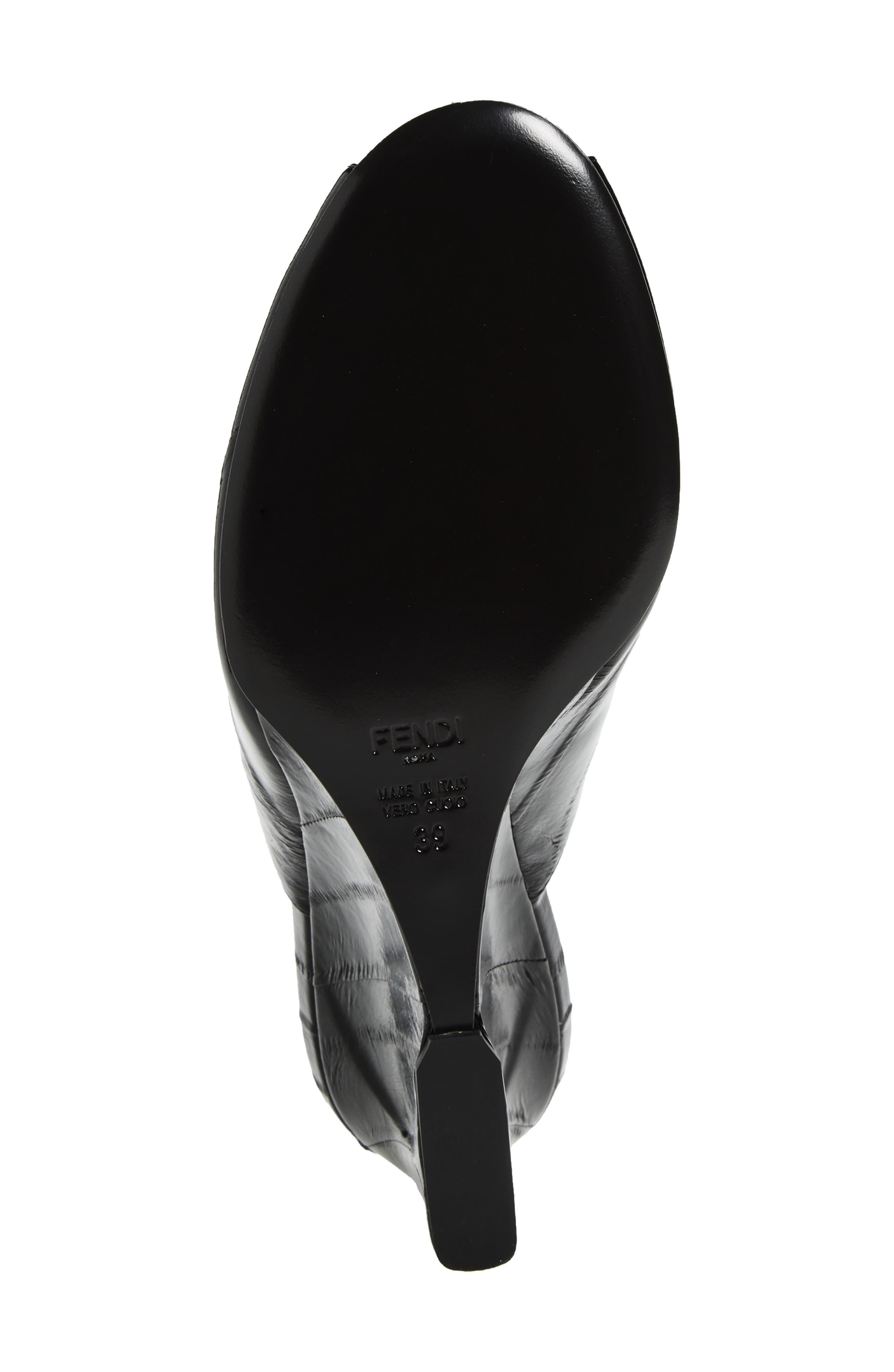 Fendi Show Genuine Eel Wedge Mule in Nero at Nordstrom - 6