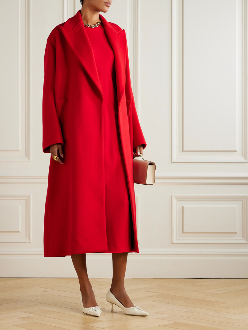 Another Tomorrow Open-back Draped Cotton-blend Crepe Midi Dress outlook