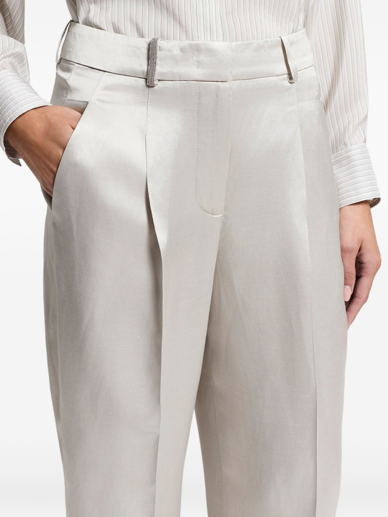cuffed satin trousers 4