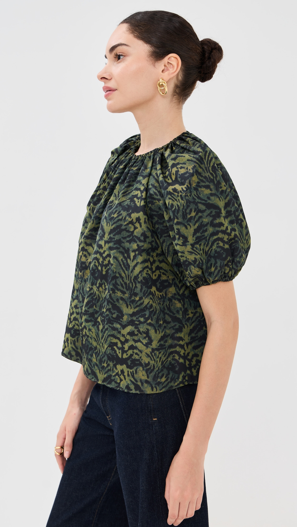 Talie Silk Short Sleeve Blouse - 3