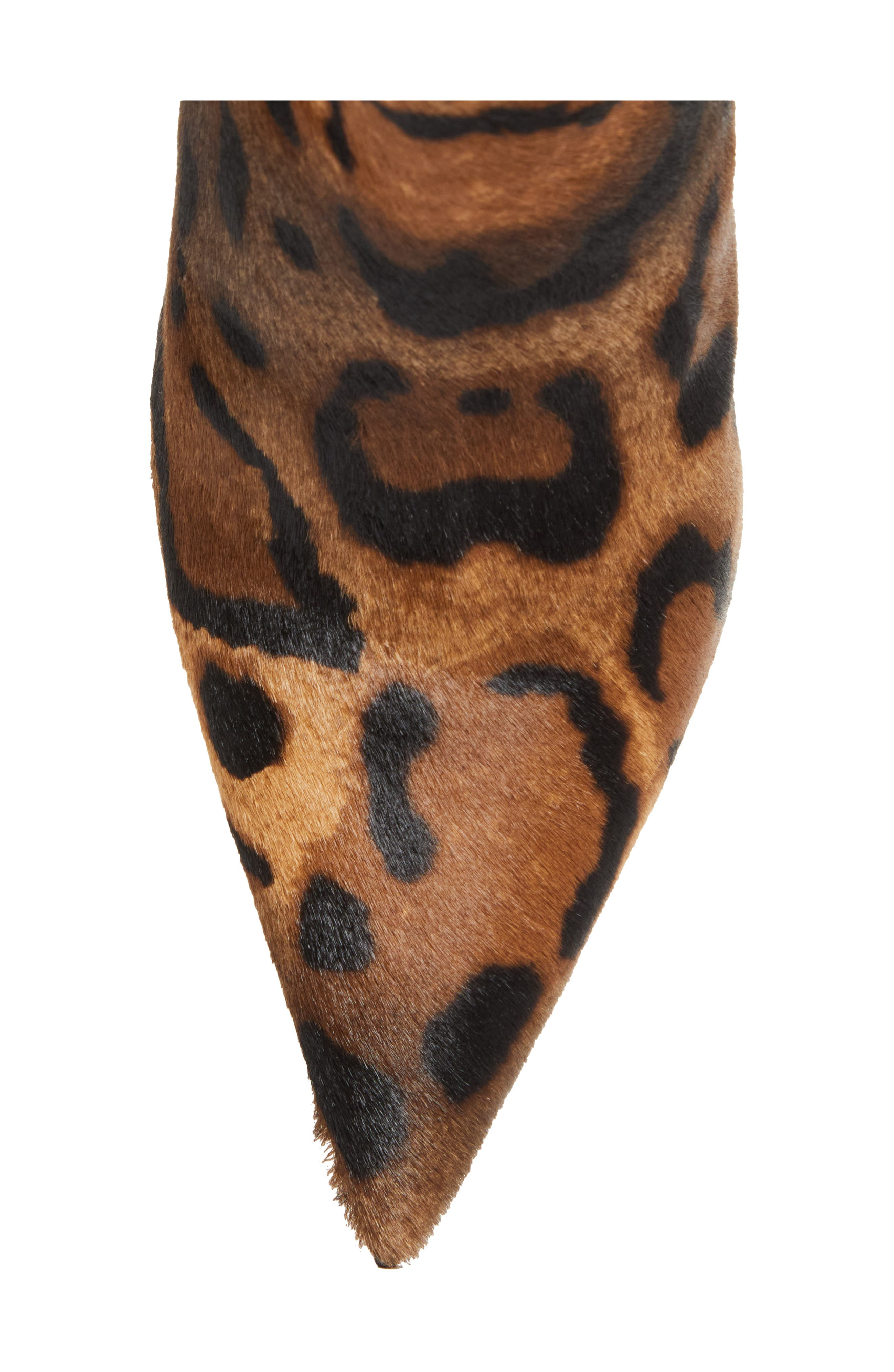Christian Louboutin Miss Z Genuine Calf Hair Pointed Toe Bootie in Brown at Nordstrom - 5