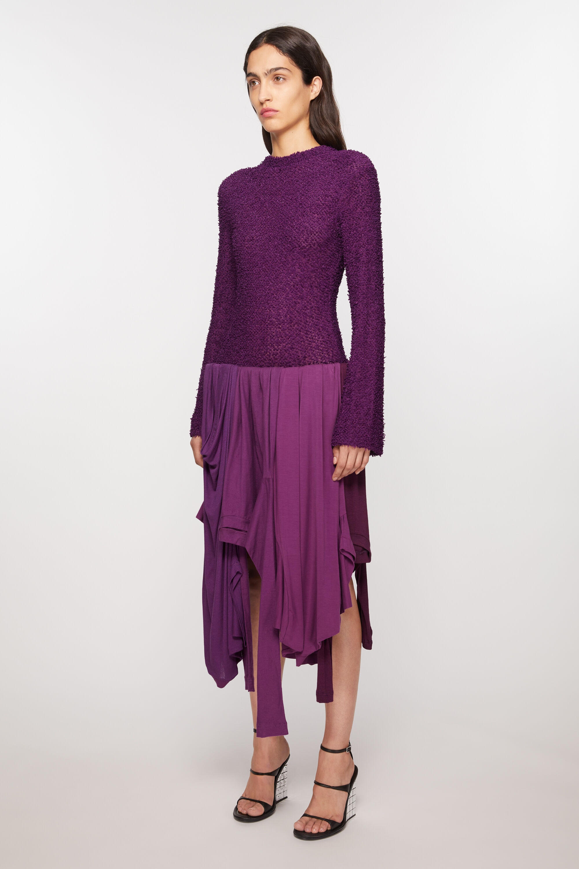 Layered dress - Bright purple - 3