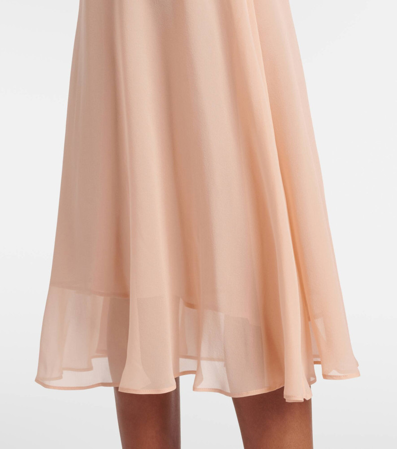 Georg feather-trimmed midi dress 6