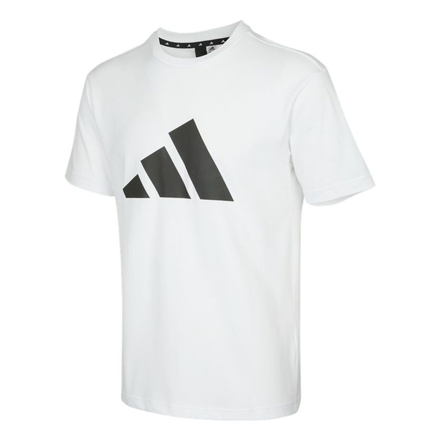 Men's adidas FI 3B Tee Athleisure Casual Sports Round Neck Short White T-Shirt H46558 - 1