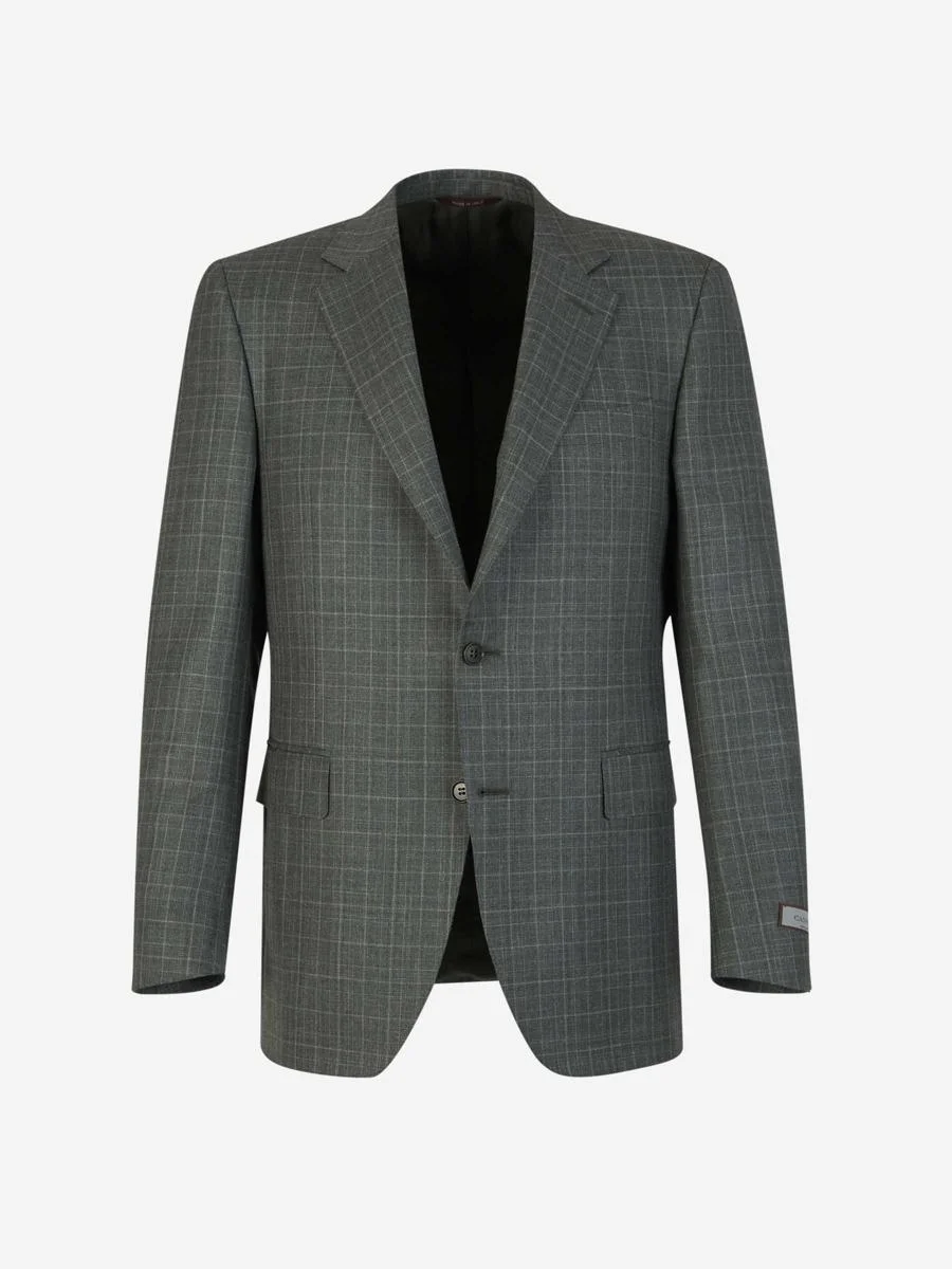 Canali Checked Motif Blazer - 1