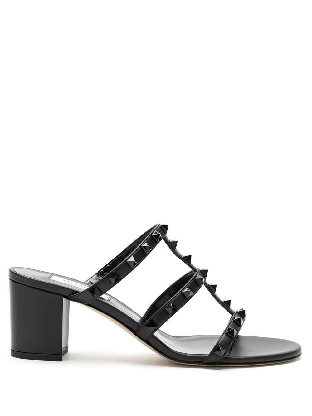 Rockstud strappy block-heel sandals - 1