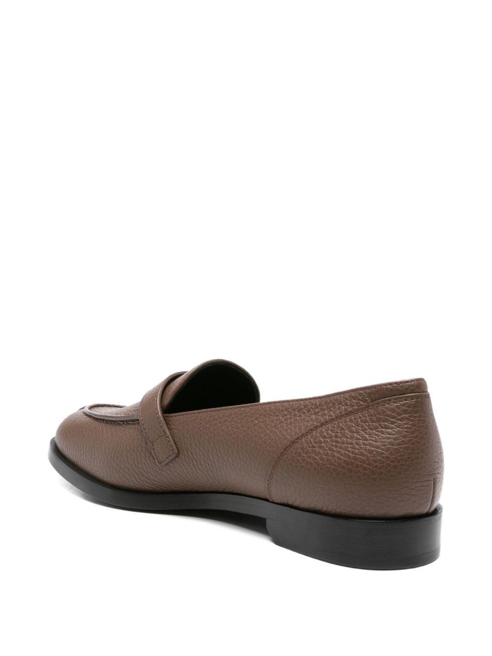 buckle-detail leather loafers - 3